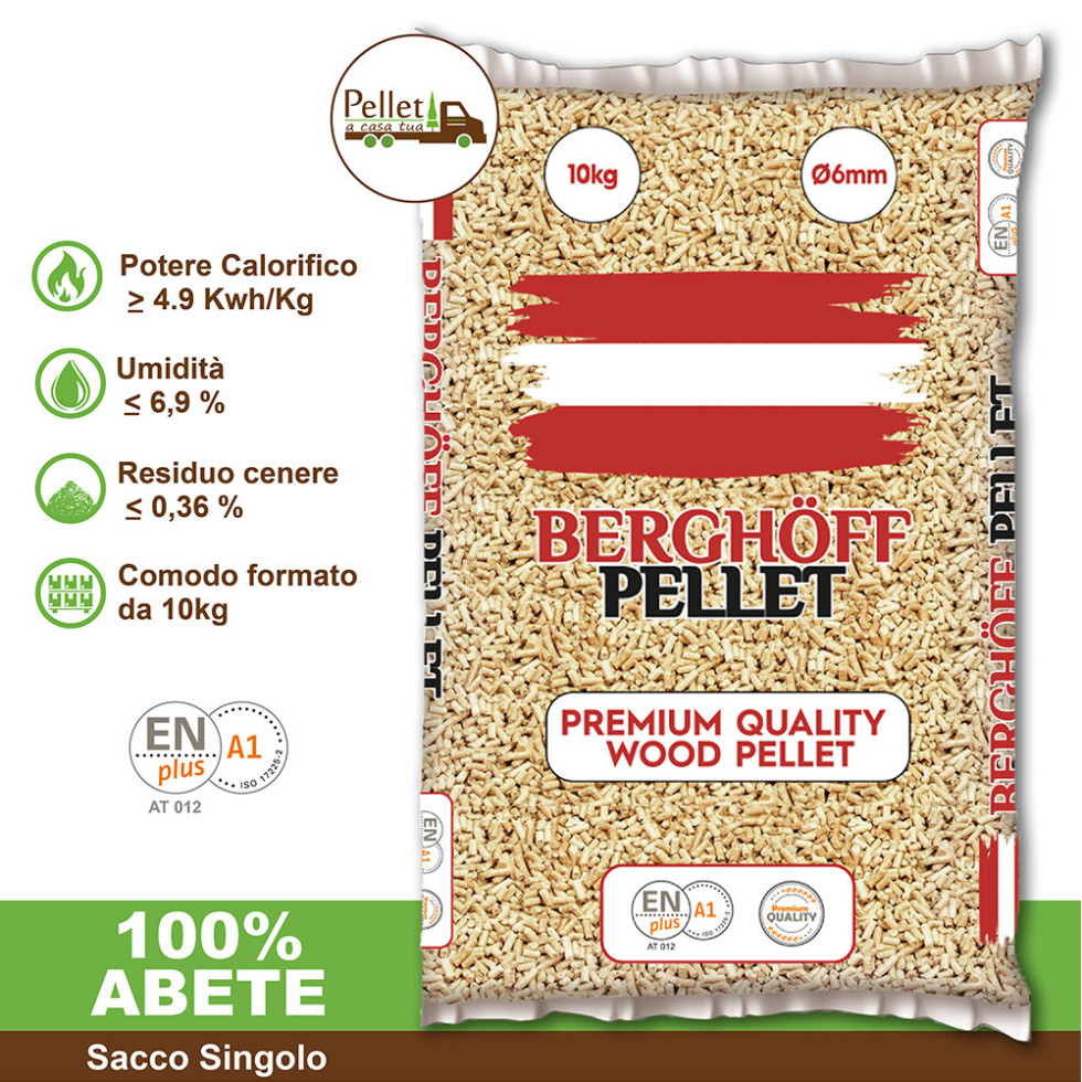 PELLET BERGHÖFF 100% ABETE - SACCHI DA 10 KG AUSTRIACO